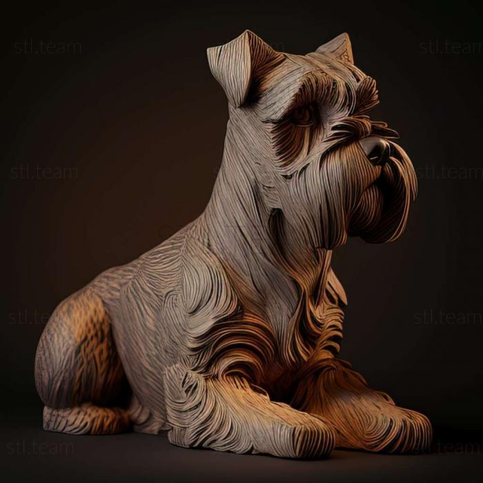 3D model Zwergschnauzer dog (STL)